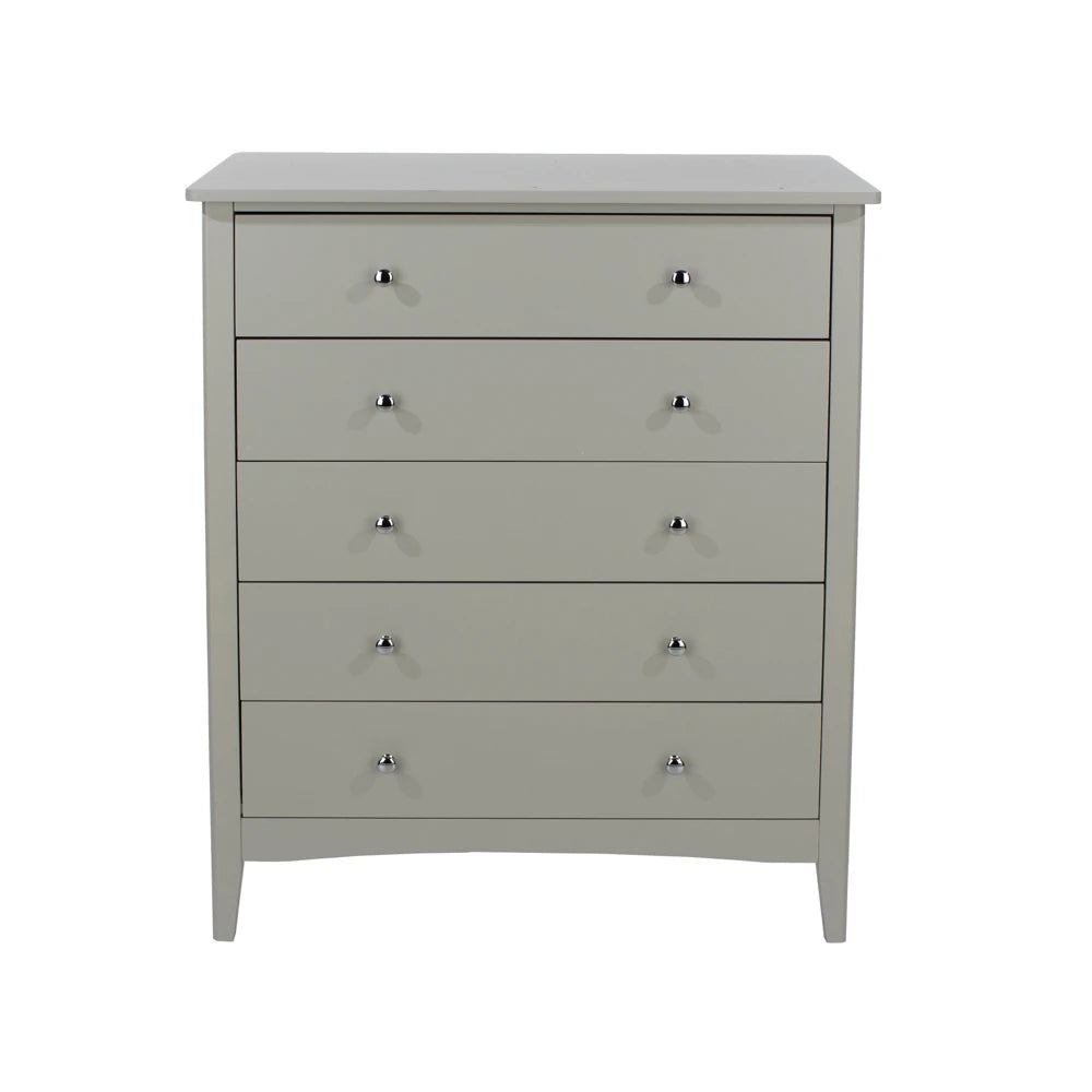 Core Products Como Grey 5 Drawer Chest