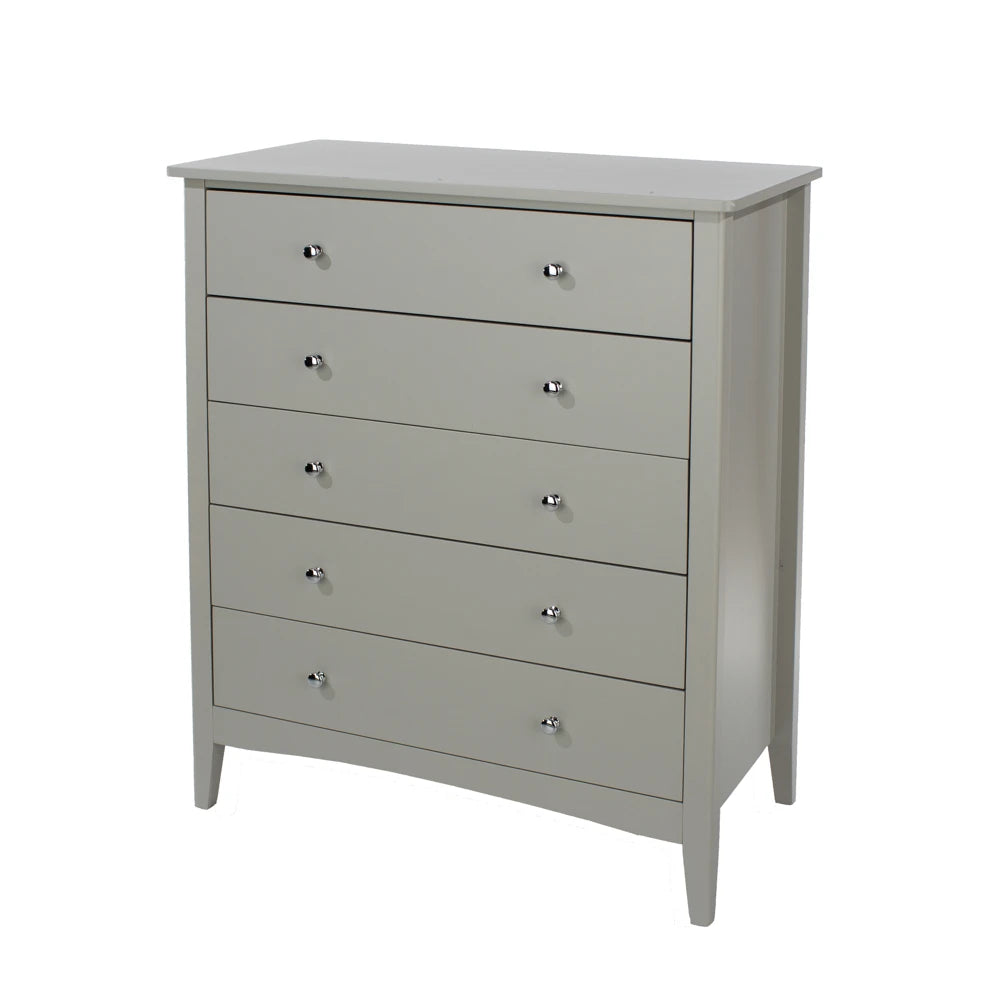 Core Products Como Grey 5 Drawer Chest