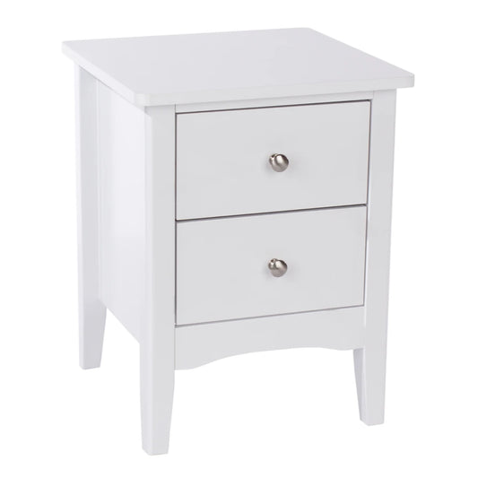 Core Products Como White 2 Petite Drawer Bedside Cabinet