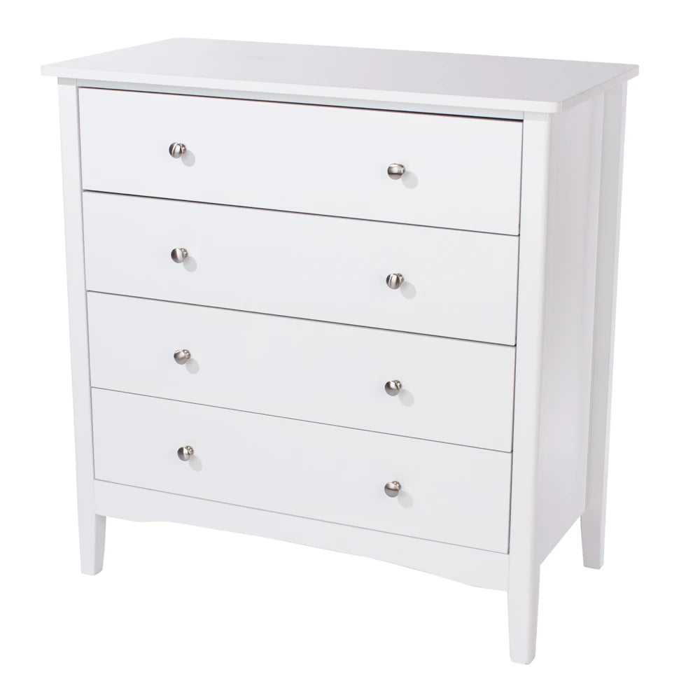 Core Products Como White 4 Drawer Chest