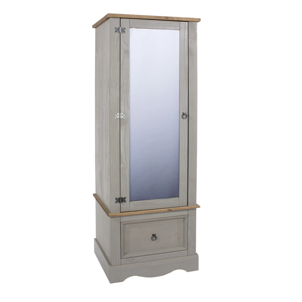 Core Products Corona Grey Armoire With Mirrored Door