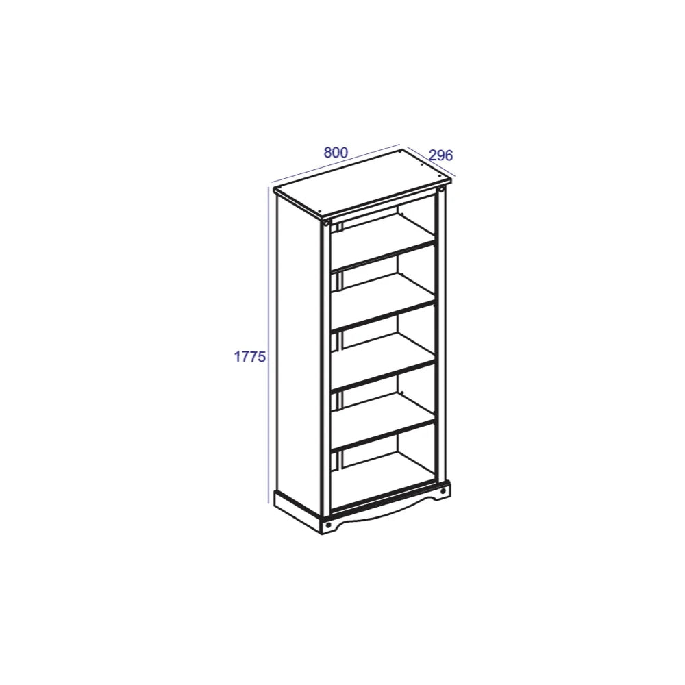 Core Products Corona Grey Tall Bookcase