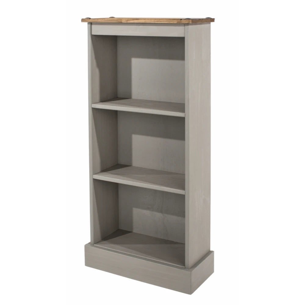 Core Products Corona Grey Low Narrow Bookcase