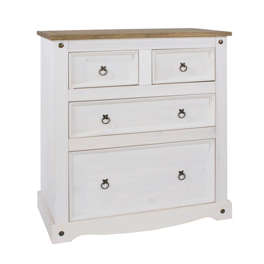 Core Products Corona White 2+2 Drawer Chest