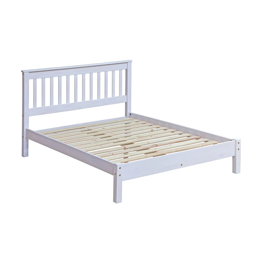 Core Products Corona White 4'6" Slatted Lowend Bedstead