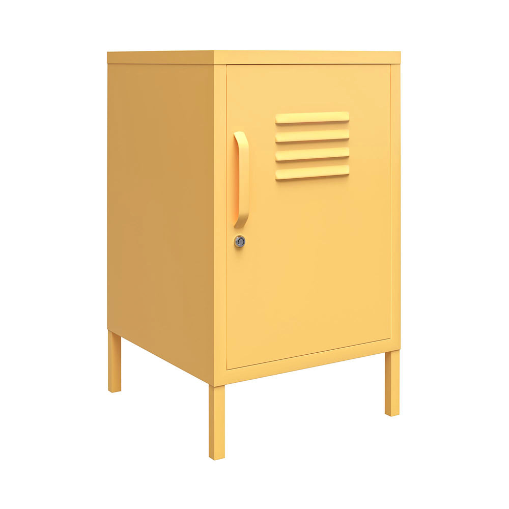 Novogratz Cache Metal Locker End Table in Yellow