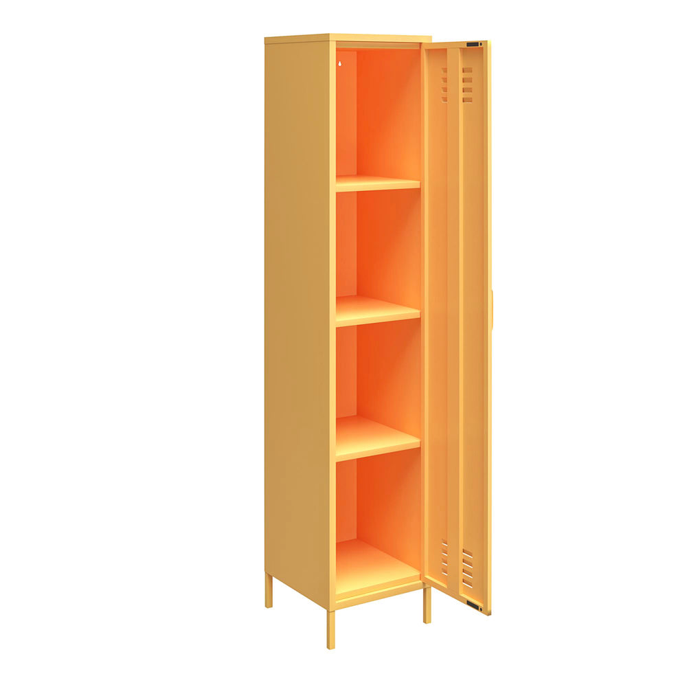 Novogratz Cache Single Metal Locker Storage Cabinet in Yellow