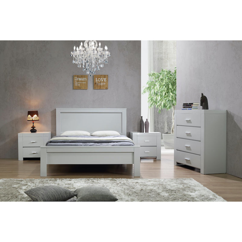 Heartlands Furniture California King Size Bed Grey