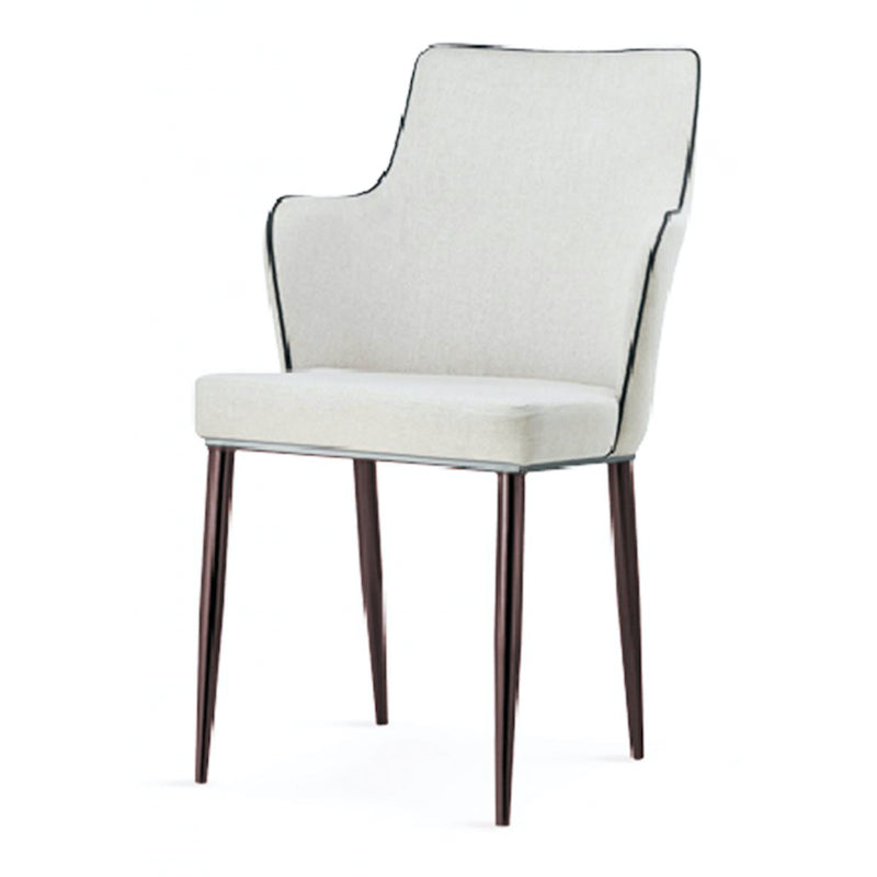 Heartlands Furniture Capri PU Chairs White with Black Edge (Pack of 2)