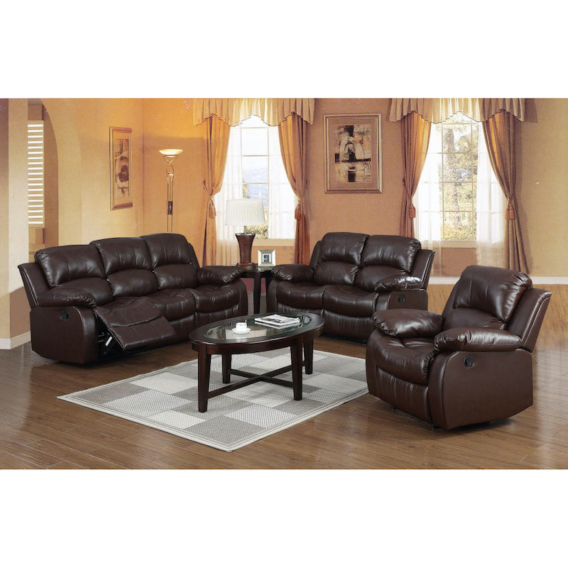 Heartlands Furniture Carlino Recliner Full Bonded Leather 2 Seater Brown