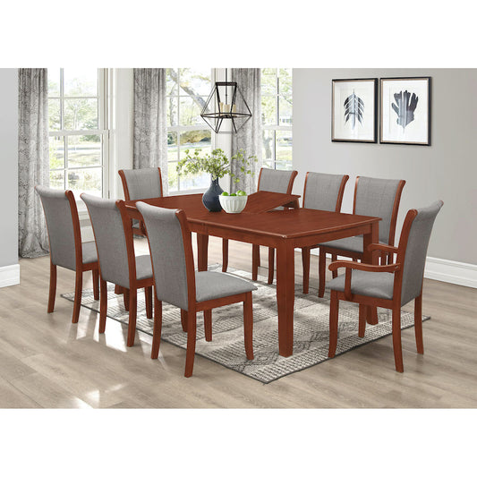 Heartlands Furniture Carlo Dining Set with 6 Side & 2 Arm Chairs Mahogany