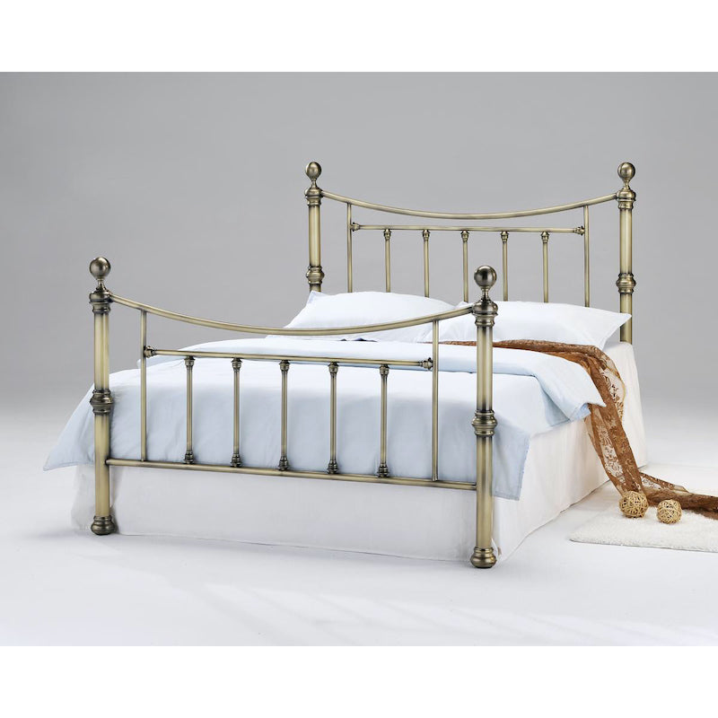 Heartlands Furniture Charlotte Antique Brass Double Bed