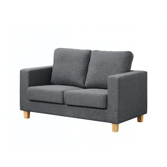Heartlands Furniture Chesterfield 2 Seater Sofa Linen Fabric Dark Grey