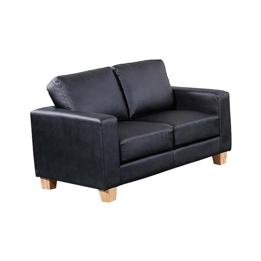Heartlands Furniture Chesterfield 2 Seater Sofa PU Black