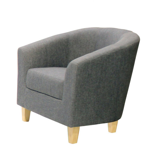Heartlands Furniture Claridon 1 Seater Sofa Linen Fabric Dark Grey