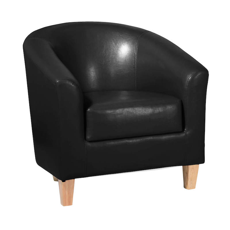 Heartlands Furniture Claridon 1 Seater Sofa PU Black