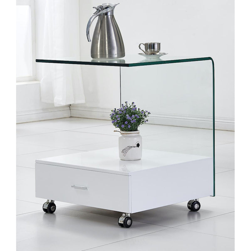 Heartlands Furniture Cresta Lamp Table with Drawer