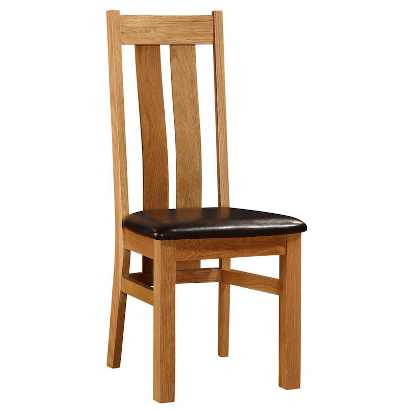 Heartlands Furniture Cumbria Chair Solid Oak Natural (Pack of 2)