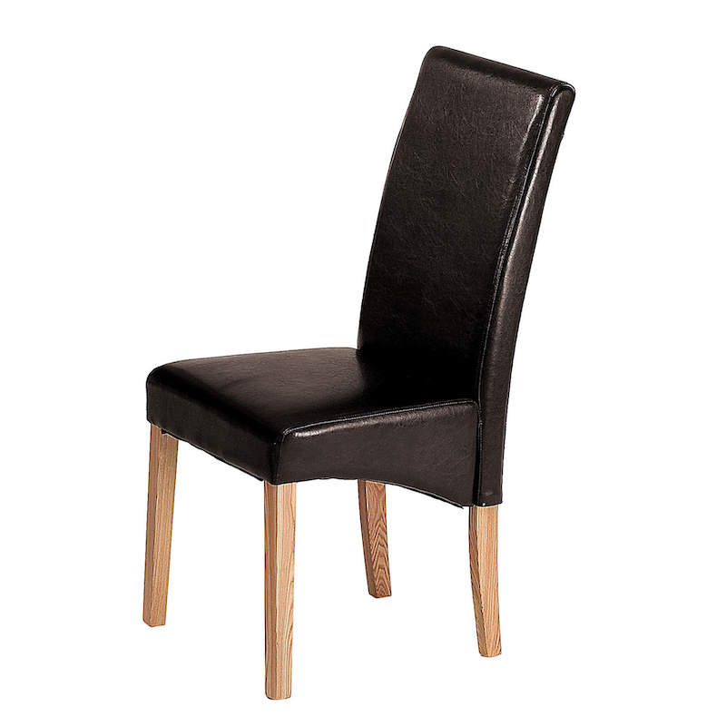 Heartlands Furniture Cyprus Chair Solid Ashwood Brown (Pack of 2)