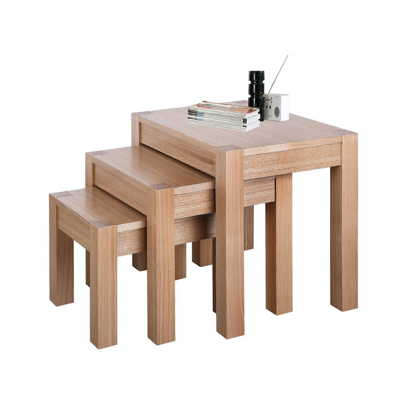 Heartlands Furniture Cyprus Nest of Tables Natural Ash