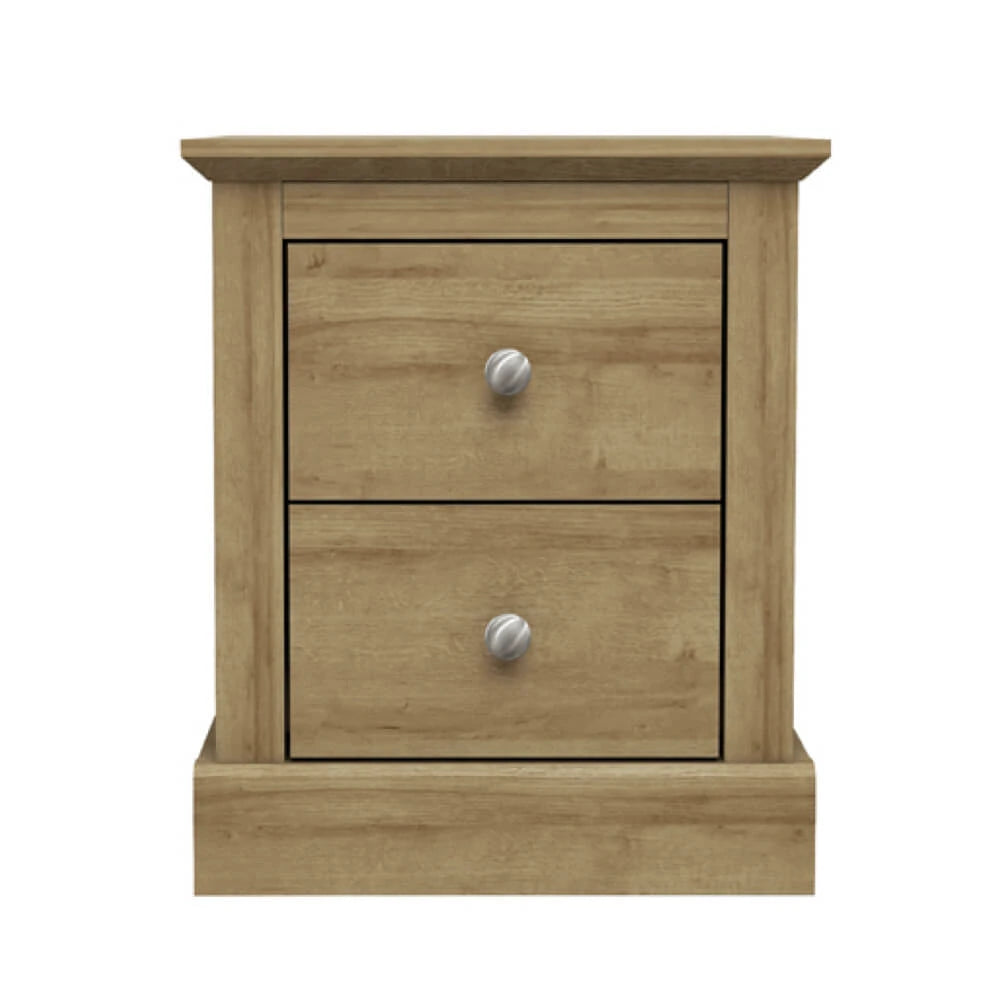 LPD Furniture Devon Bedside Cabinet, Oak