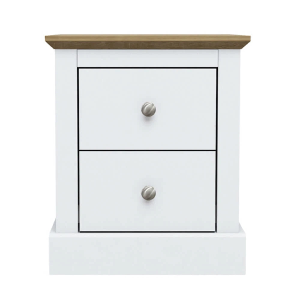 LPD Furniture Devon Bedside Cabinet, White