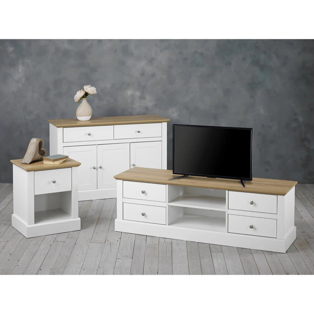 LPD Furniture Devon TV Unit, White