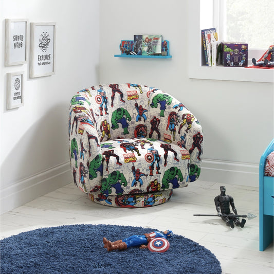 Disney Home, Childrens Marvel Accent Swivel Chair, Multi-coloured