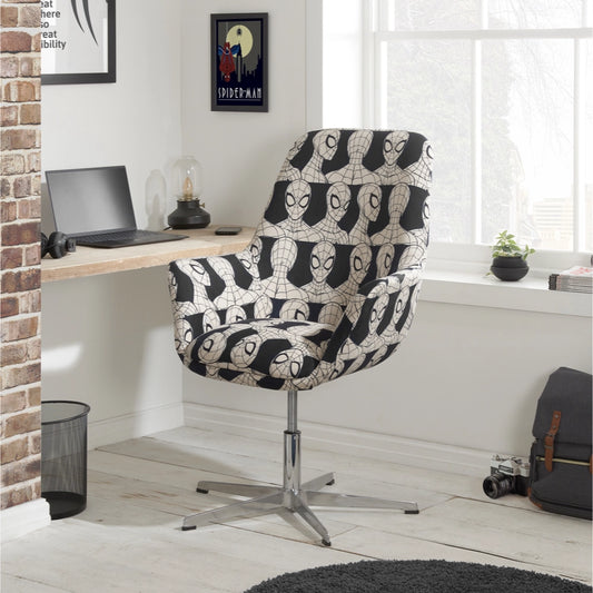 Disney Home, Spider-man Egg Swivel Chair, Black & White