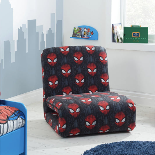 Disney Home, Spider-man Fold Out Bed Chair, Black & Red