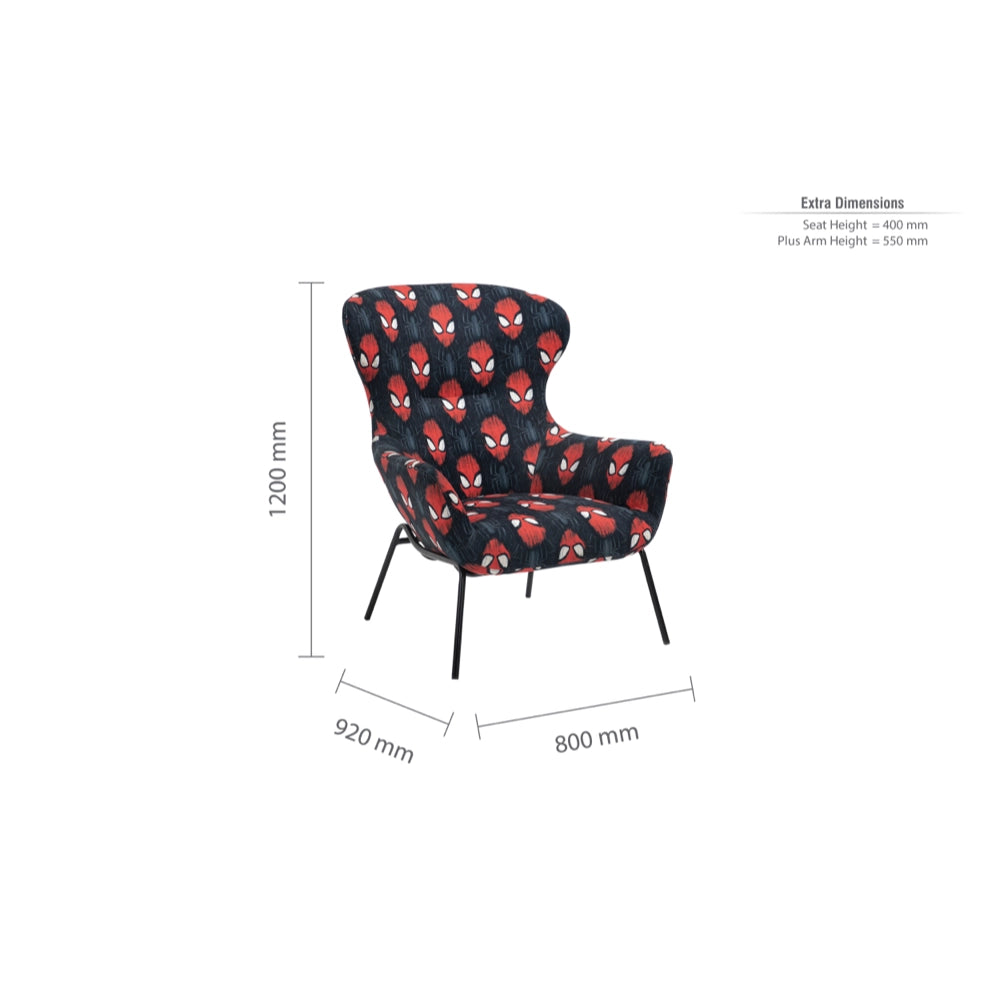 Disney Home, Spider-man Occasional Chair, Black & Red