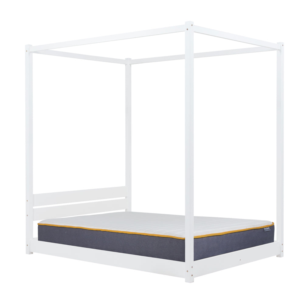 Birlea Darwin 4ft 6in Double Four Poster Bed Frame, White