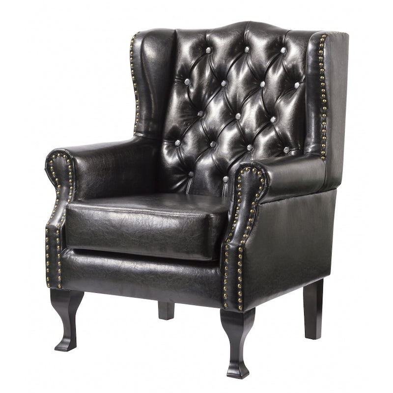 Heartlands Furniture Dorchester PU Arm Chair Black