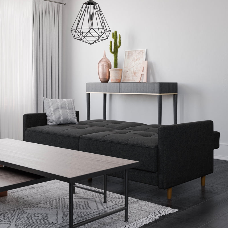 Dorel Andora Sprung Seat Sofa Bed, Linen Grey
