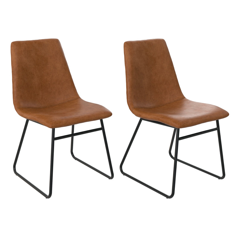 Dorel Bowden Upholstered Molded Chair, Caramel Maple