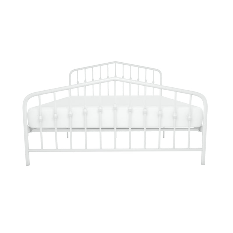 Dorel Bushwick 5ft King Size Metal Bed Frame, White