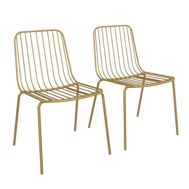 Dorel Caden Wire Dining Chair, Gold