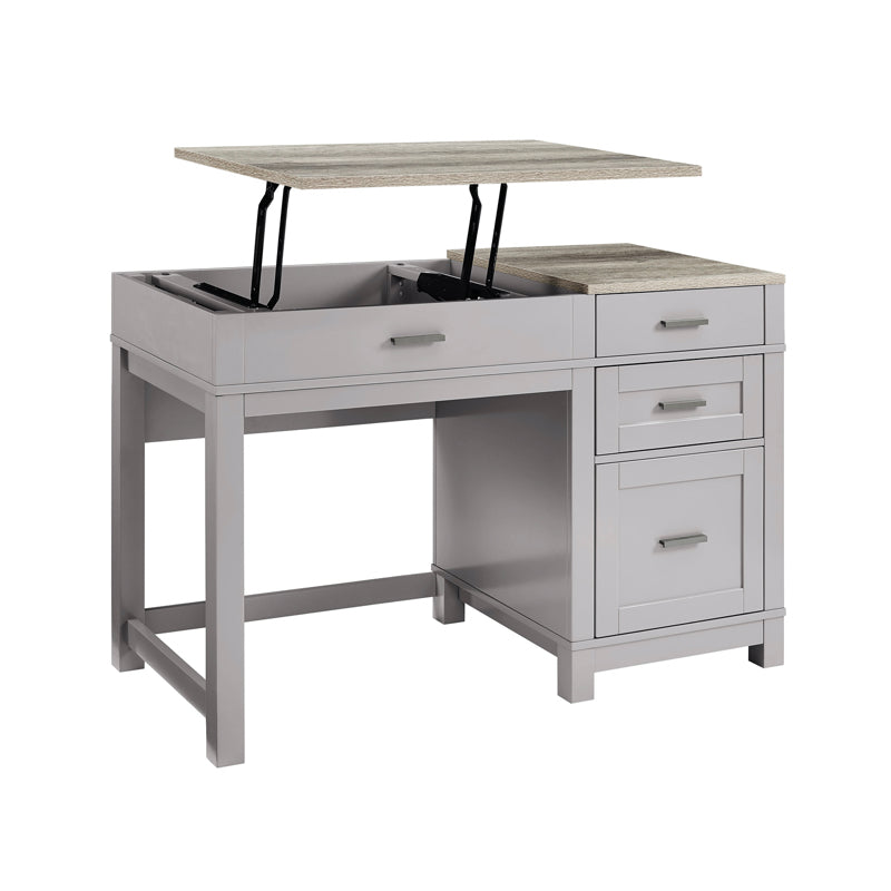 Dorel Carver Lift Top Desk, Grey