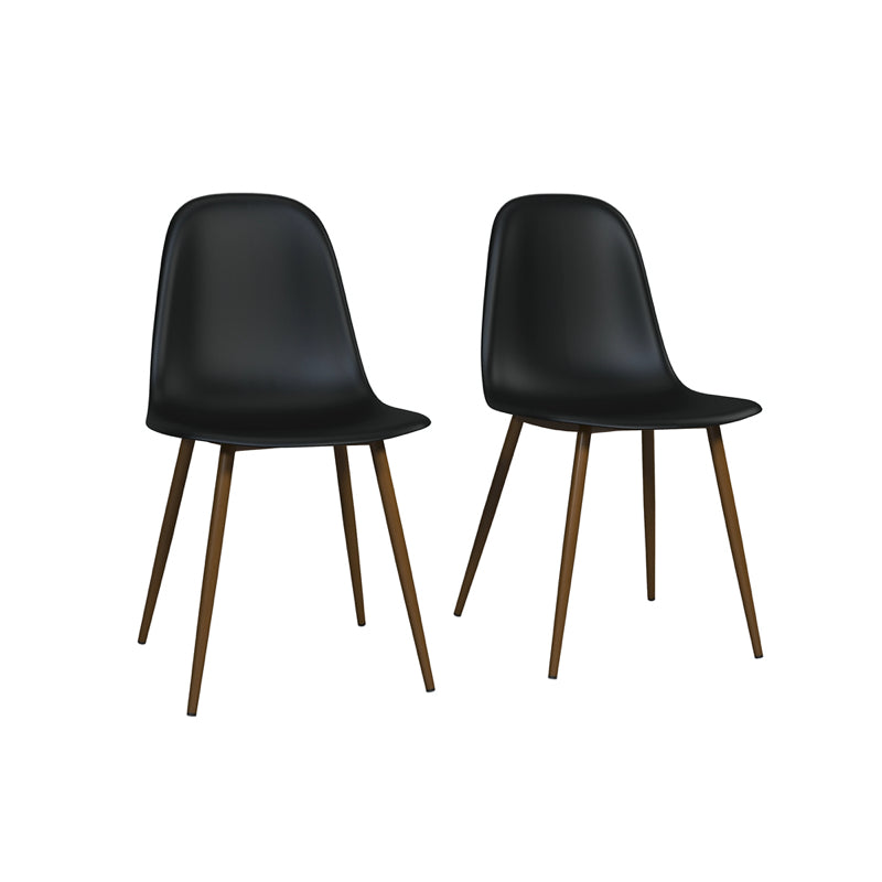 Dorel Copley Plastic  Dining Chair Set of 2,  Black