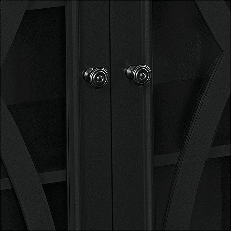 Dorel Ellington Double Door Accent Cabinet, Black