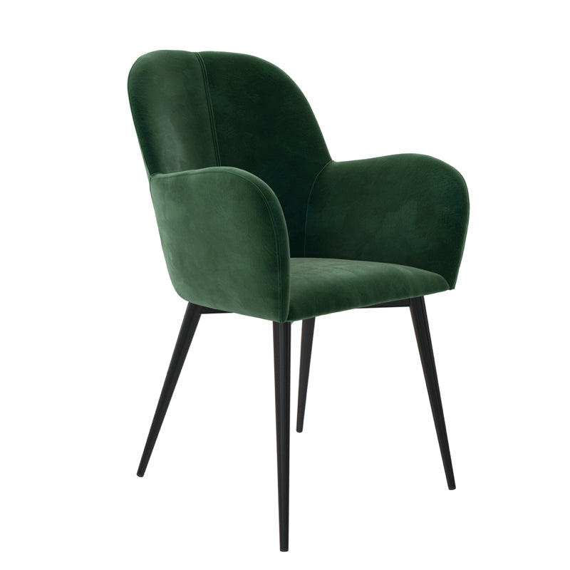 Dorel Fitz Accent Chair, Green Velvet 
