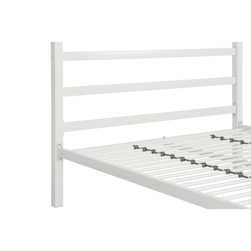 Dorel Modern 4ft 6in Double Metal Canopy Bed Frame, White