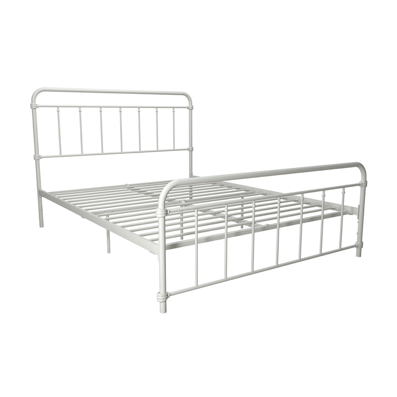 Dorel Wallace 4ft 6in Double Metal Bed Frame, White