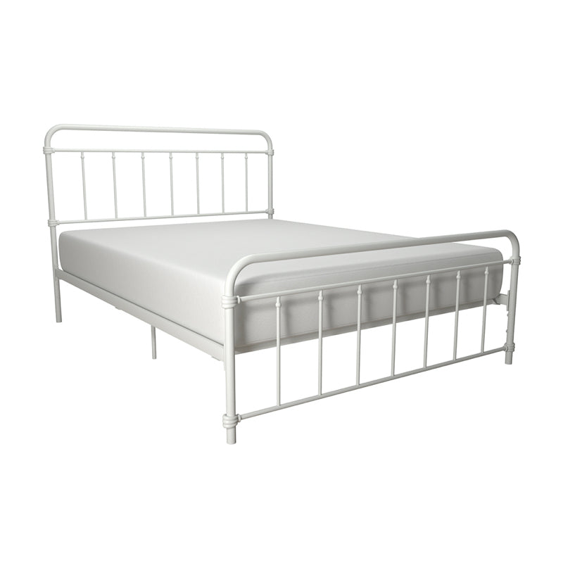 Dorel Wallace 5ft King Size Metal Bed Frame, White