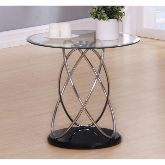 Heartlands Furniture Eclipse Clear Lamp Table