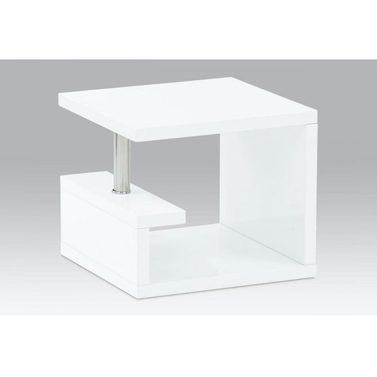 Heartlands Furniture Eriko High Gloss Lamp Table White