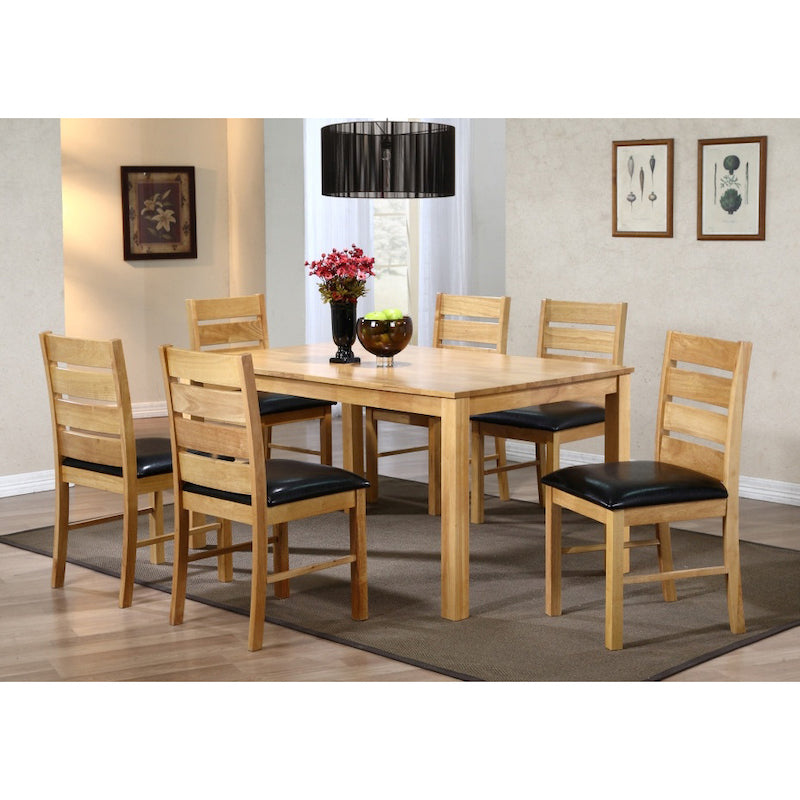 Heartlands Furniture Fairmont Dining Set with 6 Chairs Natural
