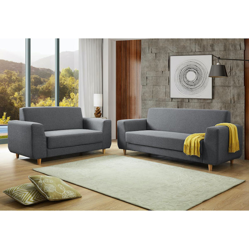 Heartlands Furniture Fida Fabric 2 Seater Sofa Dark Grey