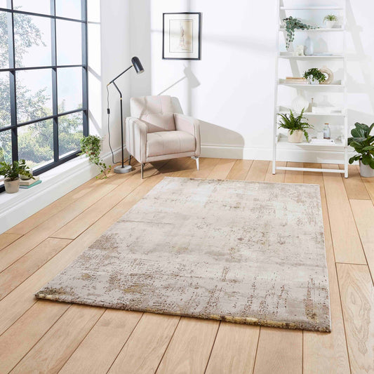 Think Rugs Florence 50034 Beige & Gold Rug