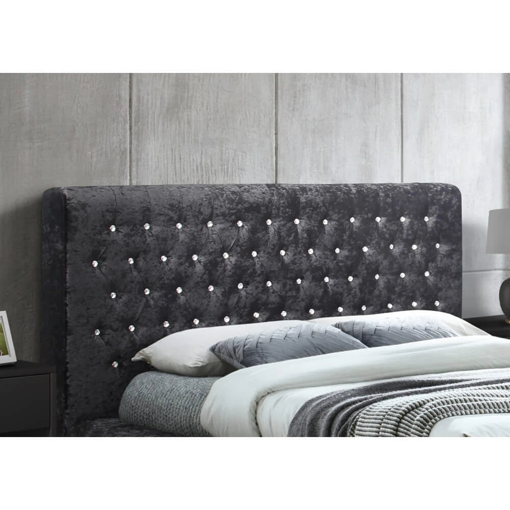 Birlea Grande 6ft Superking Fabric Bed Frame, Black